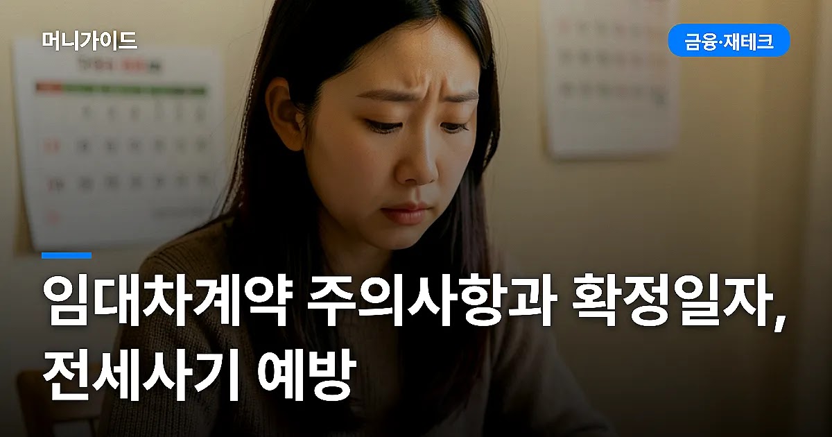 임대차계약 주의사항과 확정일자, 전세사기 예방