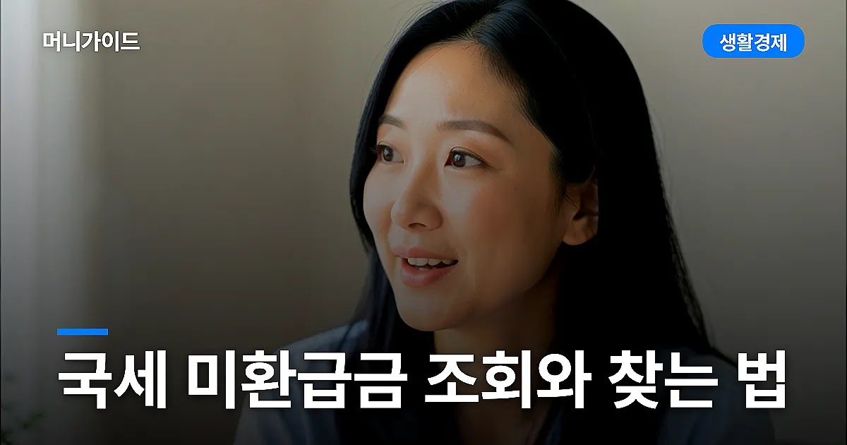 국세 미환급금 조회와 찾는 방법, 안 찾아간 세금