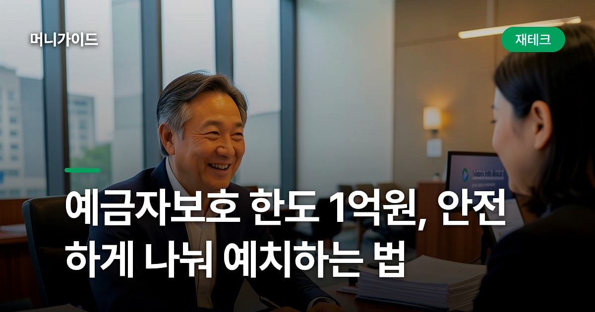 예금자보호 한도 1억원, 안전하게 나눠 예치하는 법